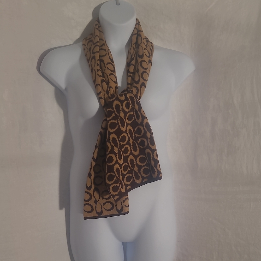 Brown Patterned Scarf (Reversable)